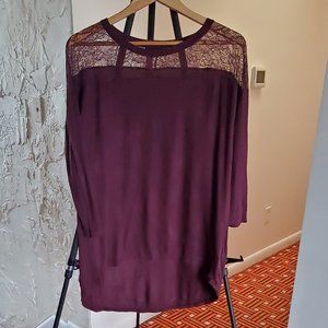 Metaphor Burgundy Lace Tee